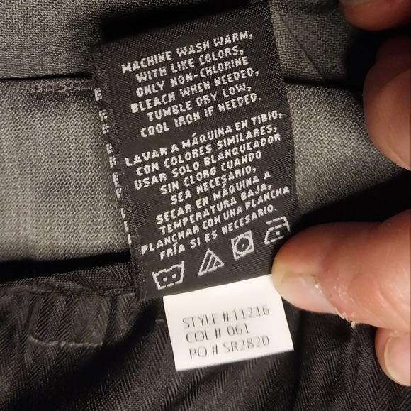 Structure Slim Fit Men's Heather Grey Flat Front Dress Pants 30x30 - Picture 4 of 11